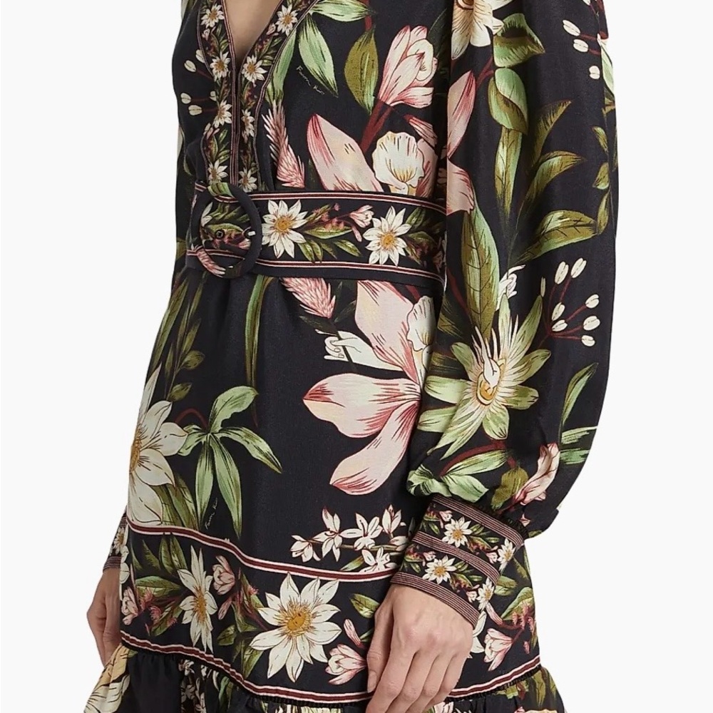 FARM Rio Surreal Flower Belted Minidress size M - Picture 2 of 6